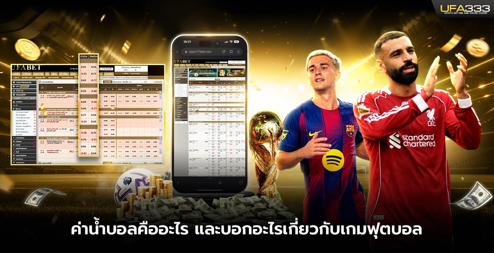 ค่าน้ำบอลคืออะไร และบอกอะไรเกี่ยวกับเกมฟุตบอล