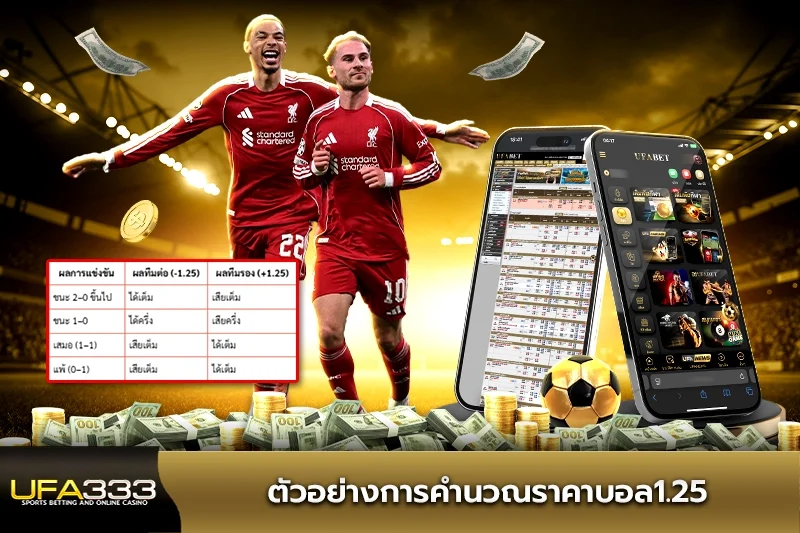 ตัวอย่างการคำนวณราคาบอล1.25