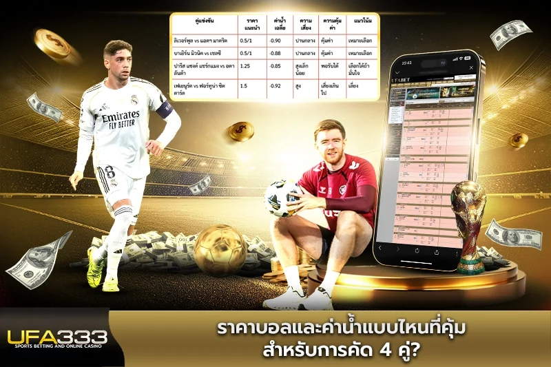 ราคาบอลและค่าน้ำแบบไหนที่คุ้มสำหรับการคัด 4 คู่