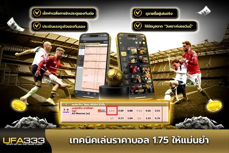 เทคนิคเล่น ราคาบอล1.75 ให้แม่นยำ UFA333