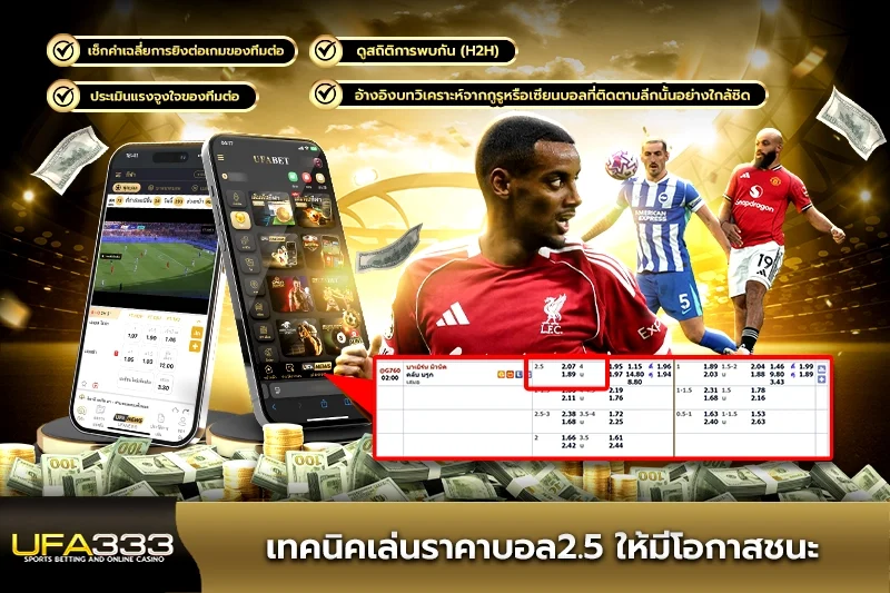 เทคนิคเล่นราคาบอล2.5 UFA333 ให้มีโอกาสชนะ
